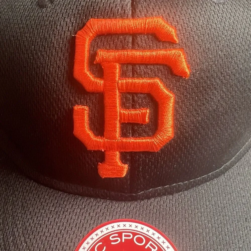 OC Sports Boy's Strapback Hat‎ Black Embroidered San Francisco Giants Logo Youth